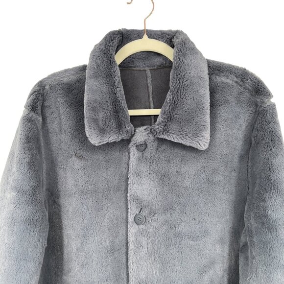 Brandon Thomas Faux Fur Reversible Jacket Gray Size XL - Picture 3 of 14